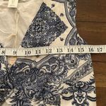 C&C California  Blue White Paisley Linen Sleeveless Crop Top New with Tags Photo 8