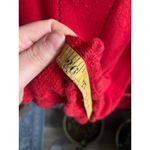 Susan Bristol Vintage  Embroidered Red Floral Knit Sweater Top Feminine Cottage Photo 6