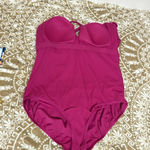 Time And Tru  One Piece Fuchsia Swimsuit Sz 1X 16W-18W Photo 4