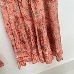 Scandal Italy Floral Smocked Flared Bell Bottom Jumpsuit Festival Boho SMALL NWT Pink Photo 3