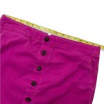 Gap Y2K Skirt Womens 4 Pink Mini Button Up Preppy Retro Pockets Stretch 32x17 Photo 4