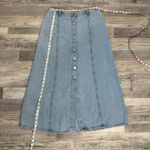 Jones New York Jones NY Country Button Front Denim Maxi Skirt Light Wash E3 Photo 1