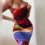 House Of CB  ‘Mitzi’ satin corset midi‎ dress NWOT size L Photo 6