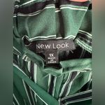 New Look NWT- Women’s Green Striped Wide-Leg Pants Belted SIZE 1X Photo 2