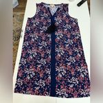 MICHAEL Michael Kors Navy and Pink Floral summer Dress size L Blue Size L Photo 8