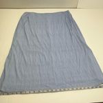 MM.LaFleur M.M. LaFleur Willoughby Pleat Jersey Skirt Chambray Blue Gray Grey SZ 14 Pockets Photo 7