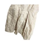 Max Studio  2 Cappuccino Cream Jacquard Office Party Dress Pleated Skirt floral Photo 2