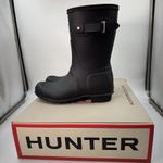 Hunter Women's Original Short Boot Black Matte US 7 Waterproof, Rain Boot New Photo 4