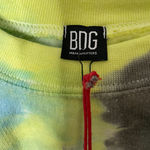 Urban Outfitters BDG Tye Dye Cropped Sweatshirt Crew Neck Blue Yellow NEW NWT Photo 9