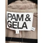 Pam & Gela Asymmetrical Zip Army Moto Utility Jacket Olive Green Women's Small Photo 2