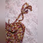 Chenopod Floral Corset Bodice Dress Womens Cute Fitted Sundress Red Size M Photo 3