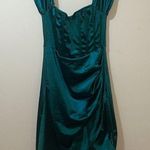 SheIn Womens Green Satin Corset Dress Photo 0