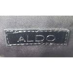 ALDO Small Faux Patent Leather Black and Gold Crossbody Chain Purse Bag Photo 7