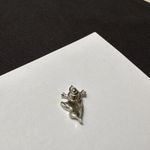 Signed Avon Silver Tone Halloween Ghost Rhinestone Tack Lapel Pin Photo 5