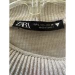 ZARA Gray Knit Sweater Dress Short Sleeve Shift Casual Large Cotton Blend Photo 4