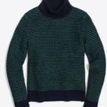J.Crew Women's Navy Green Textured Knit Turtleneck Sweater Size M Size M Photo 0