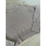 Pink Rose Women's Taupe Ribbed Crew Neck Sweater Size S Photo 1