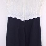 Vintage 90s SL Fashions Cream Lace Black Babydoll Scalloped Dress Size 8 Photo 1