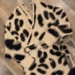 Cameo Batwing Beige Animal Print Knit Dress Size XL Tan Photo 8