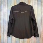 Black White Pearl Snap Shirt Cumberland Outfitters Ely Women's Western Large NEW Photo 2