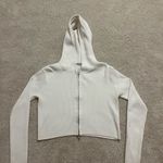 Brandy Melville Cream Zip-Up Sweater Photo 0