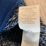 Boden Blue & White Marled Knit Snap Button Crew Neck Sweater Jacket Size Small Photo 5