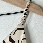 Unique Vintage Vintage 90s Y2K Silk Blend Babydoll Tank top Sz L Brown Cream Animal Print Photo 1