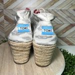 Toms  Ikat‎ Desert Wedge sz 8 Ankle Boots Gray and Cream Vacation Coastal Casual Photo 2