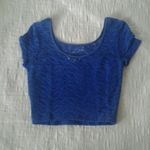 Decree Blue Lace Crop Top Photo 1