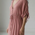 FAVLUX  button down dress. Mauve. Cinch waist and sleeves. Photo 0