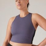 Athleta  M Conscious Train Pocket Crop Bra Medium Cup D-DD Purple Black Photo 4