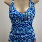 Hobie  Size Medium Tie Dye Fringe Tankini with Attached Bra. New Without Tags Photo 1