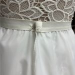 Vintage White Lace Petticoat Slip Skirt Medium Elastic Waist Tulle Ruffle Bridal Photo 8