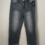 Liverpool  Size 10/30 High Rise Fray Hem Crop Jeans in Pumice Fray Photo 0