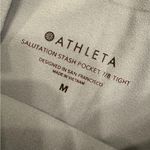 Athleta Small Green Salutation Stash Pocket 7/8 Tight legging women's medium Photo 2
