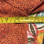 Apt. 9  women’s medium v-neck lace up short sleeves button front red dot color Photo 2