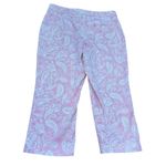 Lauren Active Ralph Lauren Pink Paisley Print Cropped Pants Size 10 Photo 2
