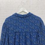 ZARA Blue Leopard Print Oversized Top Size S Photo 4