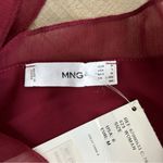 Mango MNG  Burgundy Sleeveless Steamy Cross Maxi Flowy Dress NWT 6 Photo 6