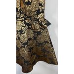 River Island Synthetic Petite Black And Gold Jacquard Skater Dress size 10 NWOT Photo 3