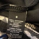 Leslie Fay  lace cocktail mini dress black and white short sleeve size 8 Photo 9