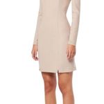 Elliatt Decor Taupe Long Sleeve Mini Dress size Medium Detachable Sleeves Photo 2