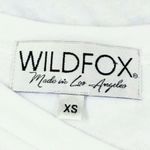 Wildfox  White Peplum V Neck Sleveless Blouse XS Photo 4