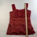 Vtg Y2K 90s Venezia L Large Babydoll Top Red Lace Sleeveless Coquette Whimsy Photo 6