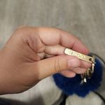 ALDO  Blue Fuzzy Monster Pom Pom Keychain Photo 2