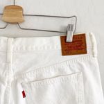 Levi's Levi’s 501 Premium White Denim Denim Cut Off Jean Shorts Size 34 Photo 2