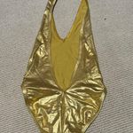 American Apparel Women’s Gold Backless V Neck Bodysuit Photo 3