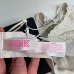 PINK - Victoria's Secret NWOT PINK women’s off-white lace strappy halter neck adjustable strap bralette L Photo 4