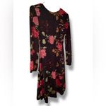 Eshakti Black Long Sleeve Dress with Pink & Red Floral Design Size 0 Photo 4