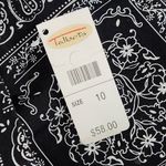 Talbots  Black and White Bandana Print Mini Wrap Skirt NWT Size 10 Wrap Skirt Photo 8
